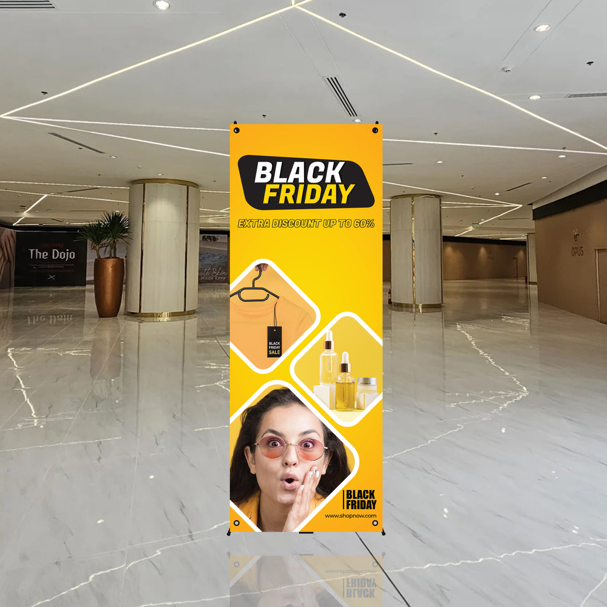 HASSLEFREE™ X BANNER STAND - SMALL | Vu Line Direct. More Money in