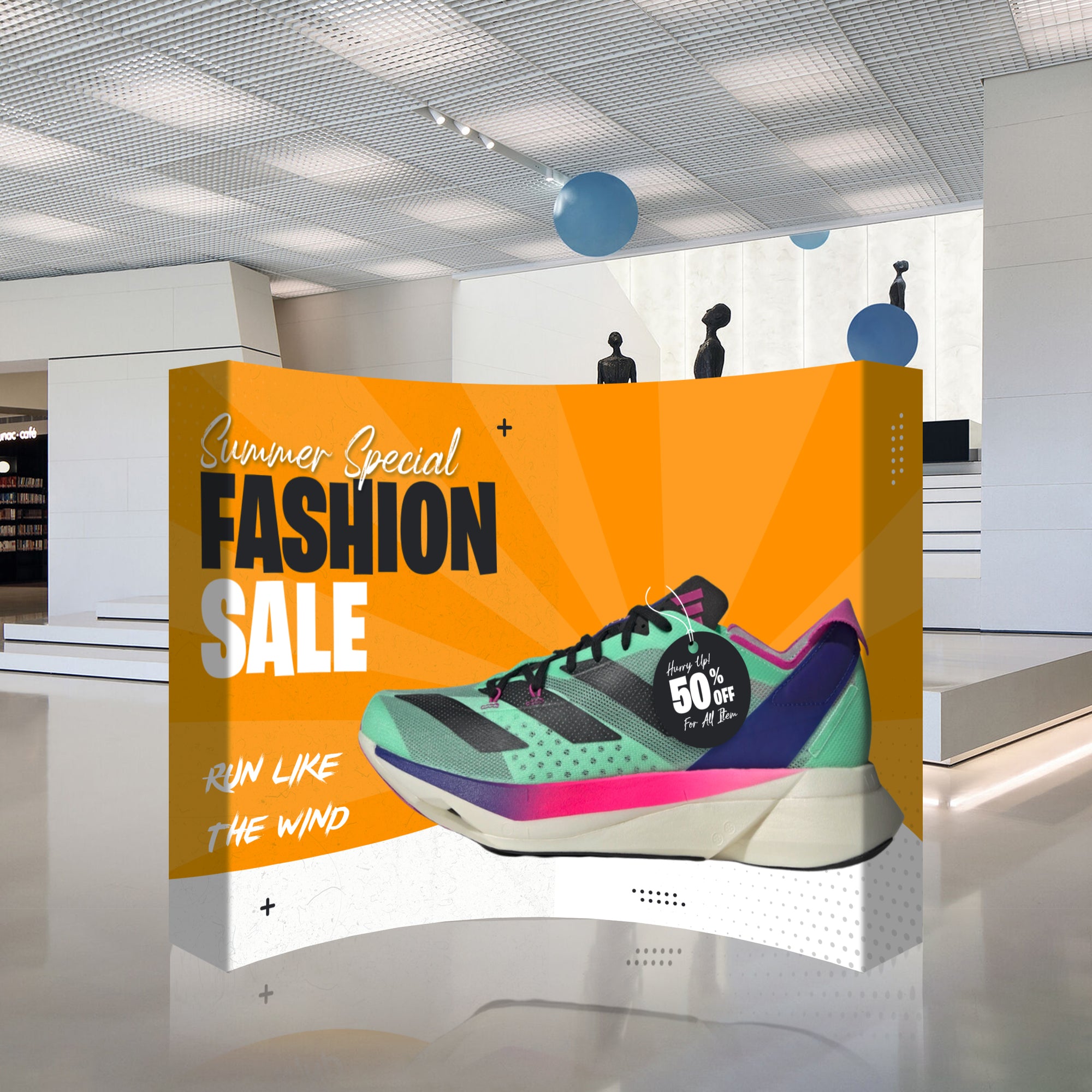 Large Curved HassleFree™  Backdrop Display