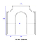10' Single Door 3D Arch Display