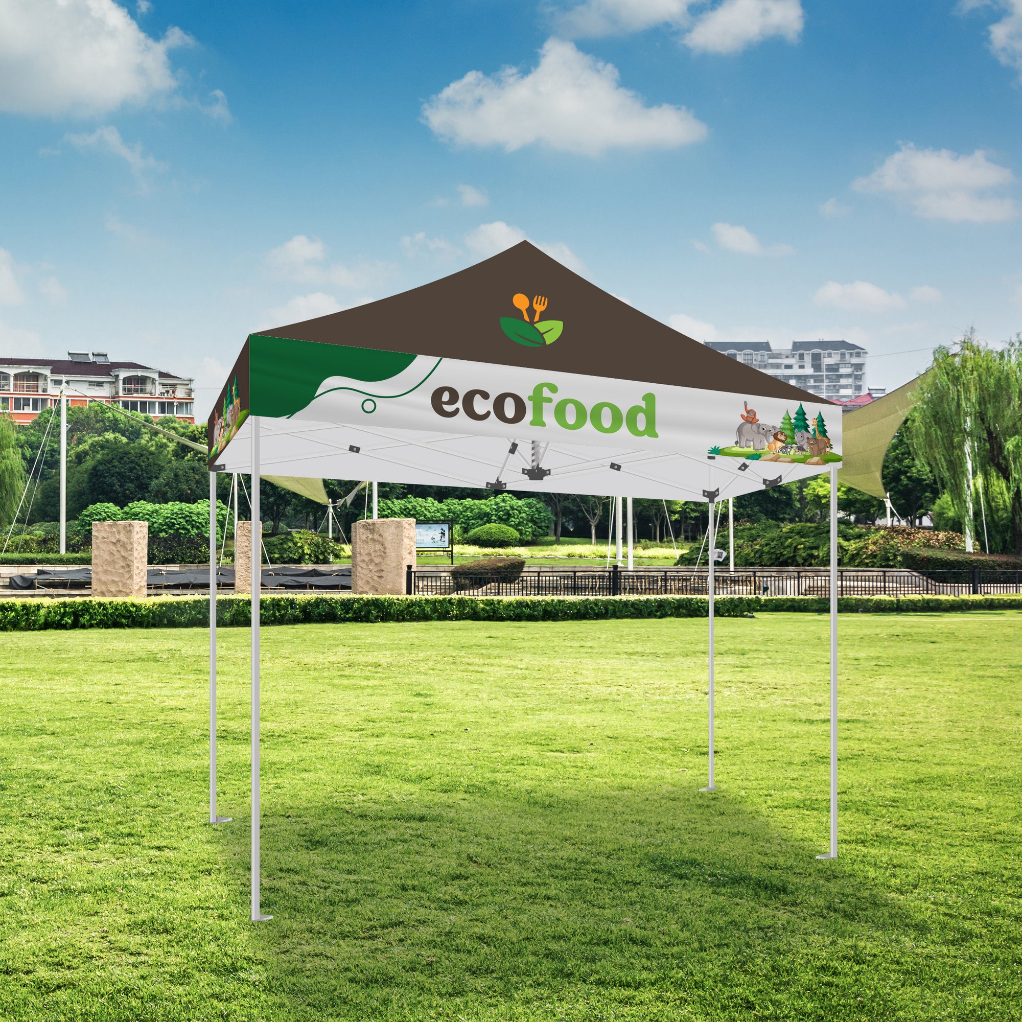 10x10 Standard Tent w/ Full Color Canopy