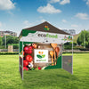 10x10 Standard Tent w/ Full Color Canopy Back Wall and Side Wall