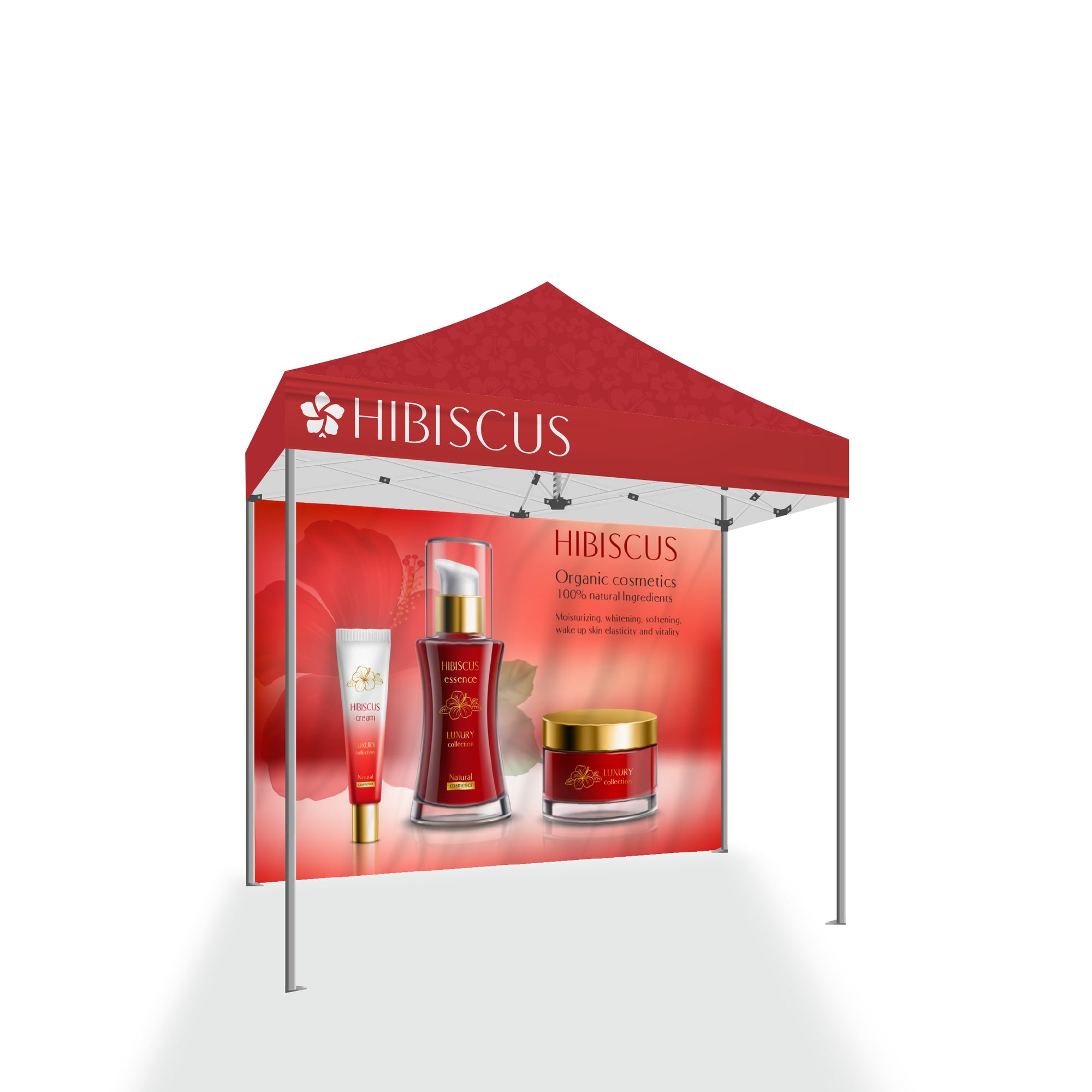 HassleFree™ 10x10 Tent w/ Full Color Canopy and Back Wall