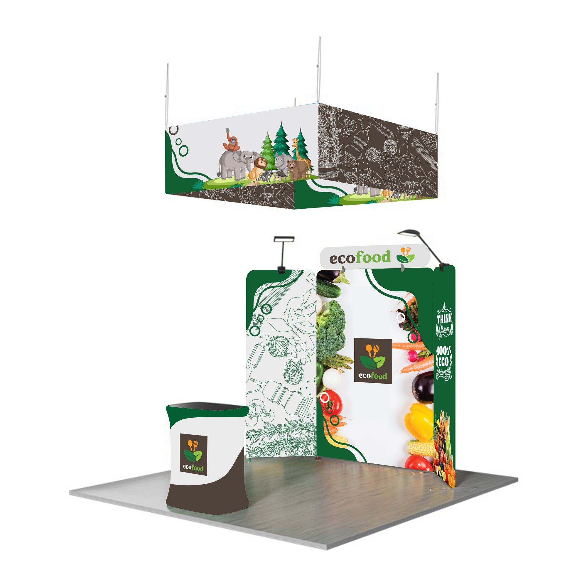 10x10ft Trade Show Display Kit - Version B2