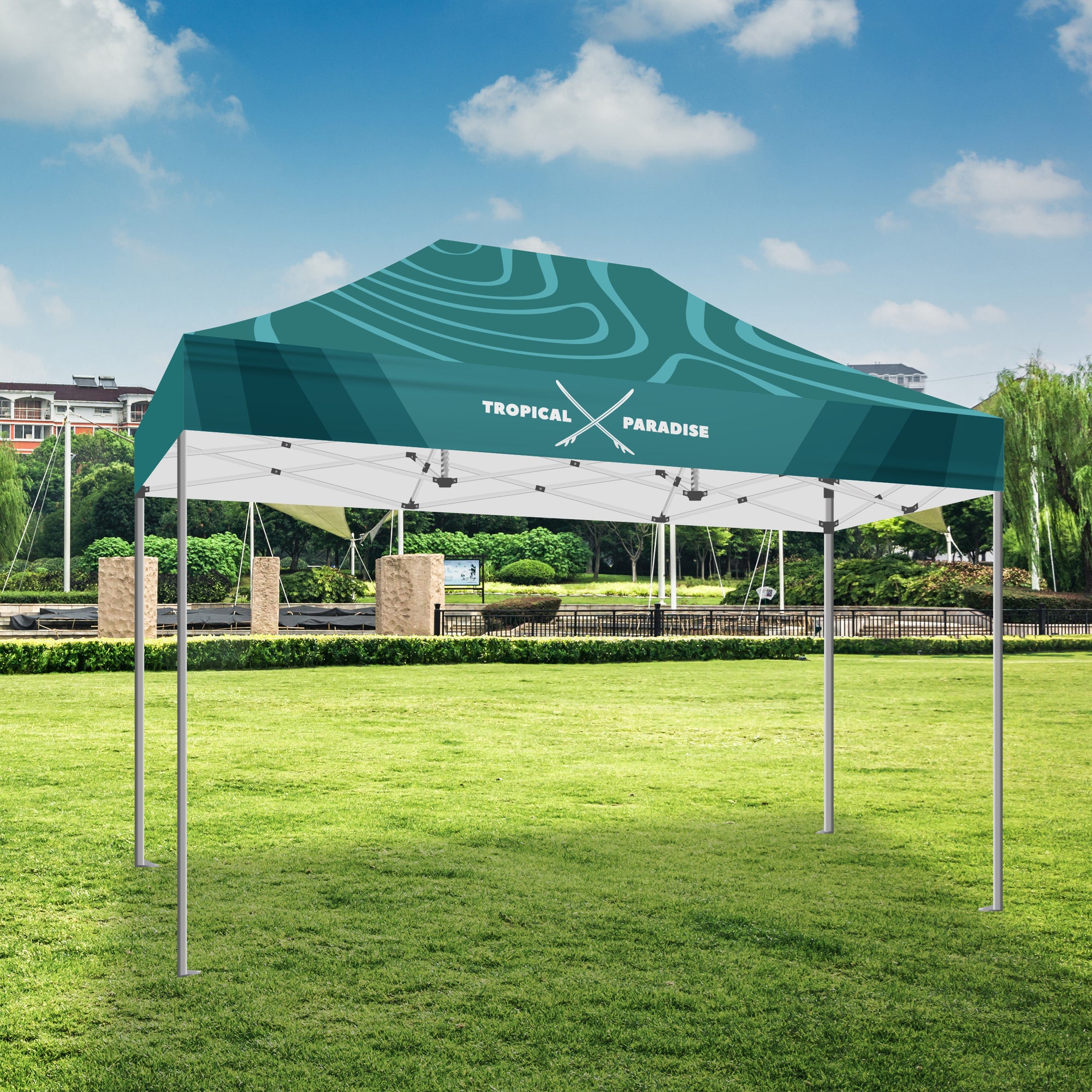 10x15 Premium Tent w/ Full Color Canopy