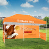 10x20 Premium Tent w/ Full Color Canopy, Back Wall, and Side Walls