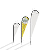 12' Teardrop Flag Kit w/ Poles, Ground Stake and Carry Case