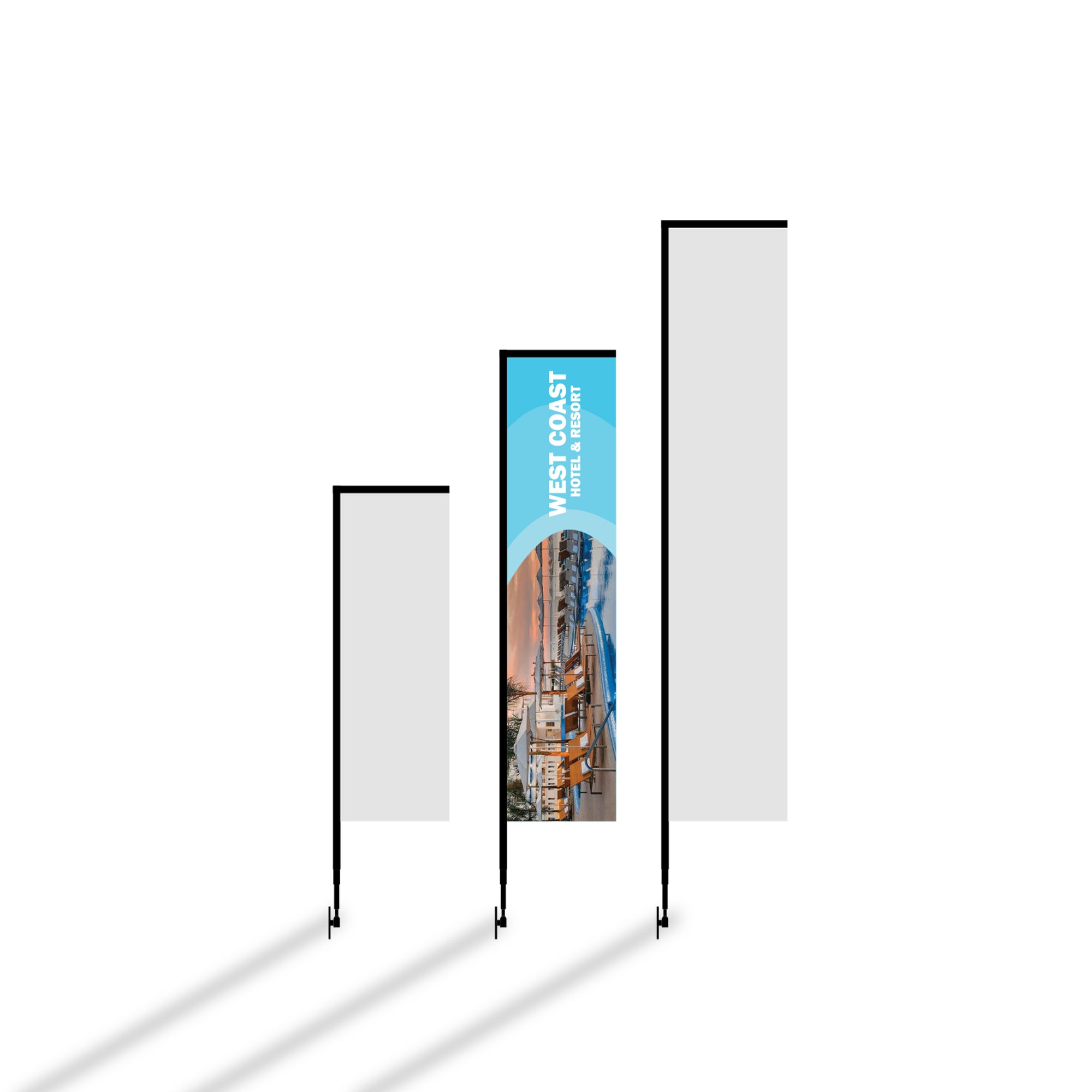 12’ Rectangular Feathered Flag Kit