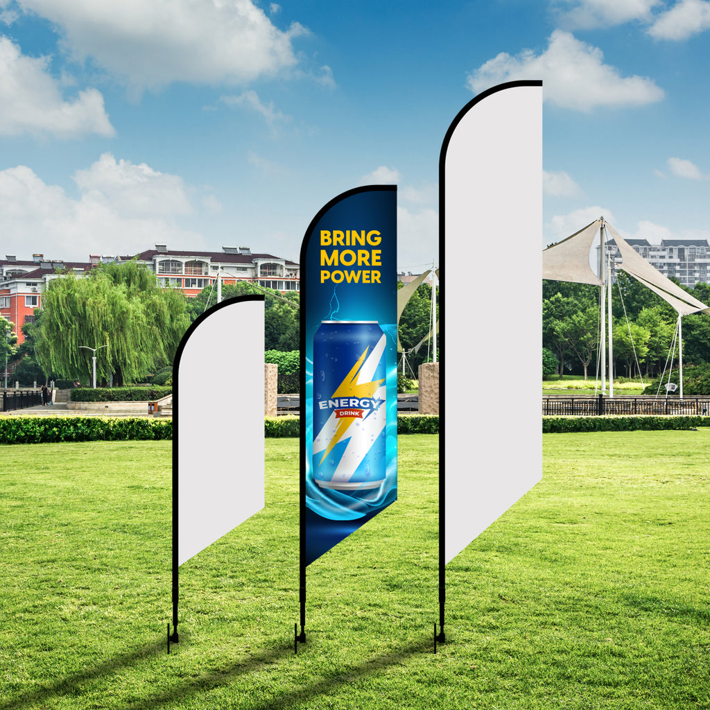 Standing Custom Event Flags HassleFree™ Flags | Custom Branded Event & Promotional Flags | Vu Line ...