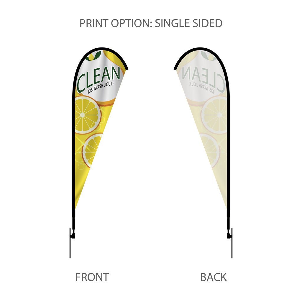 12' Teardrop Flag Kit w/ Poles, Ground Stake and Carry Case