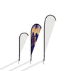 12' Teardrop Flag Kit w/ Double Sided Imprint, Poles, Ground Stake and Carry Case