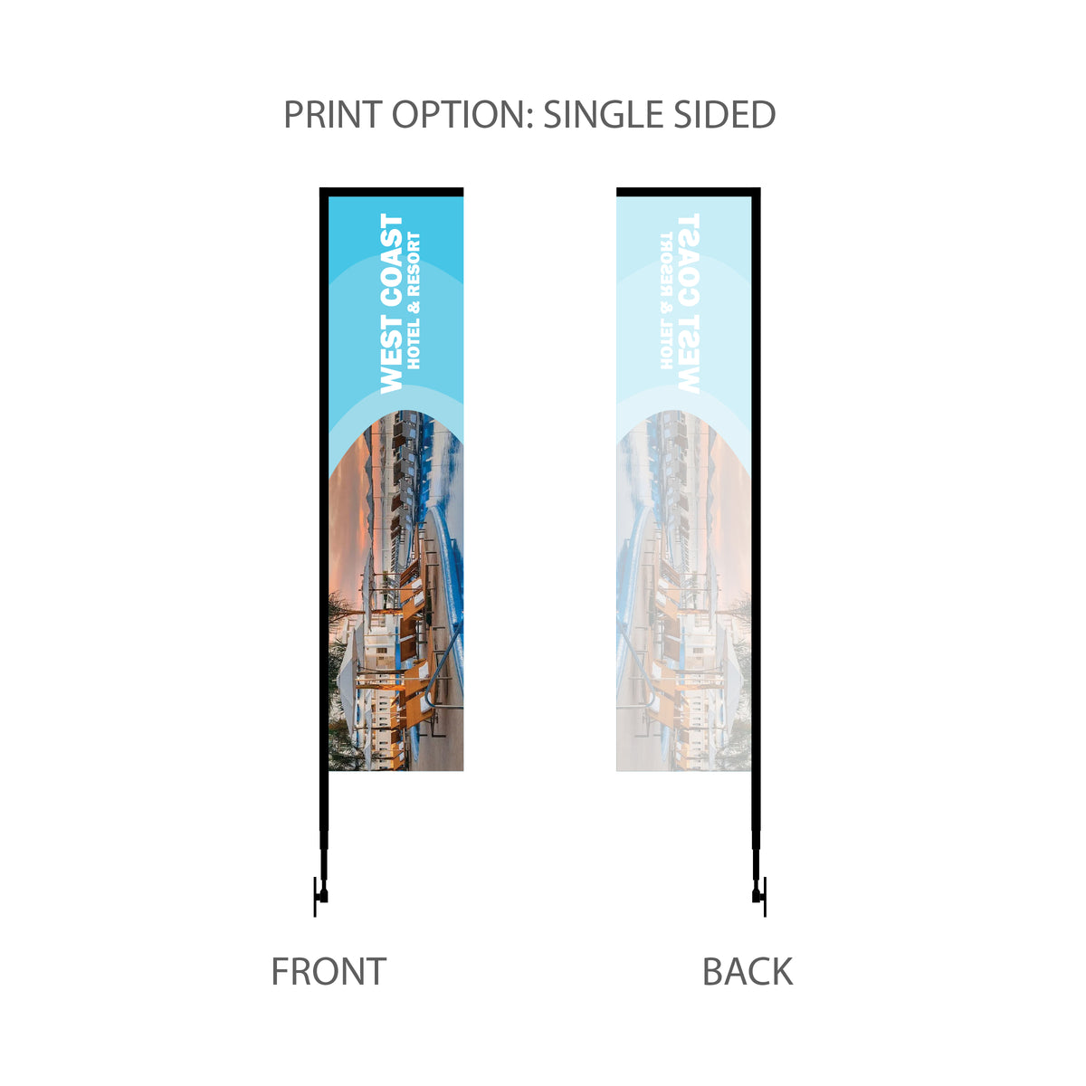 12’ Rectangular Feathered Flag Kit