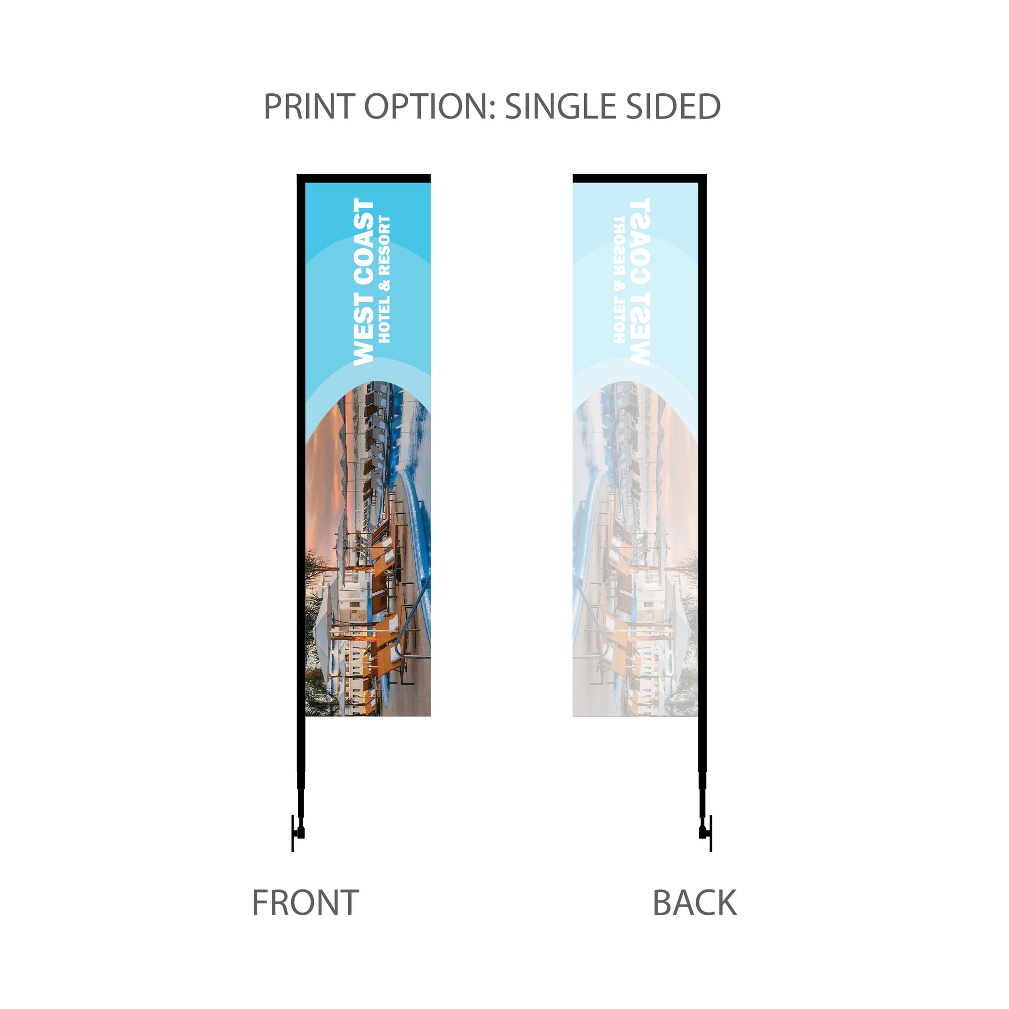 12’ Rectangular Feathered Flag Kit