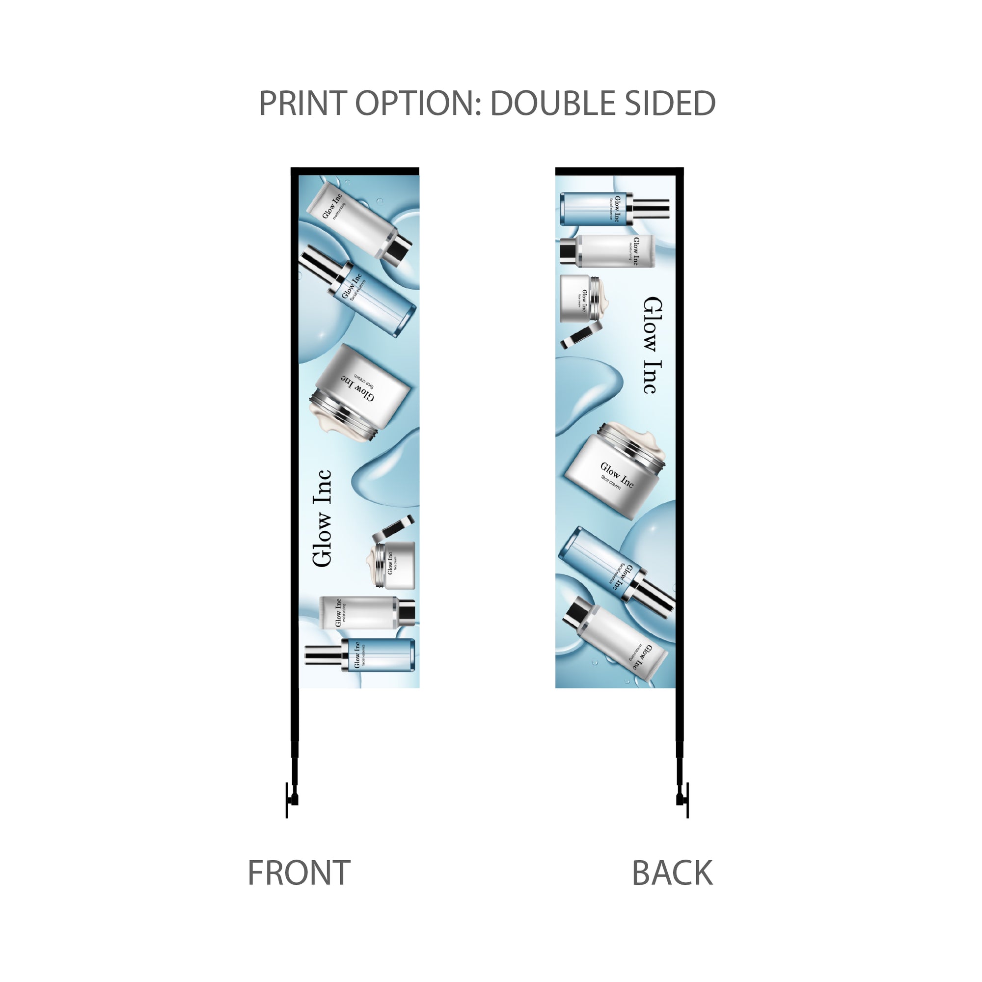 12’ Rectangular Feathered Flag Kit w/ Double Sided