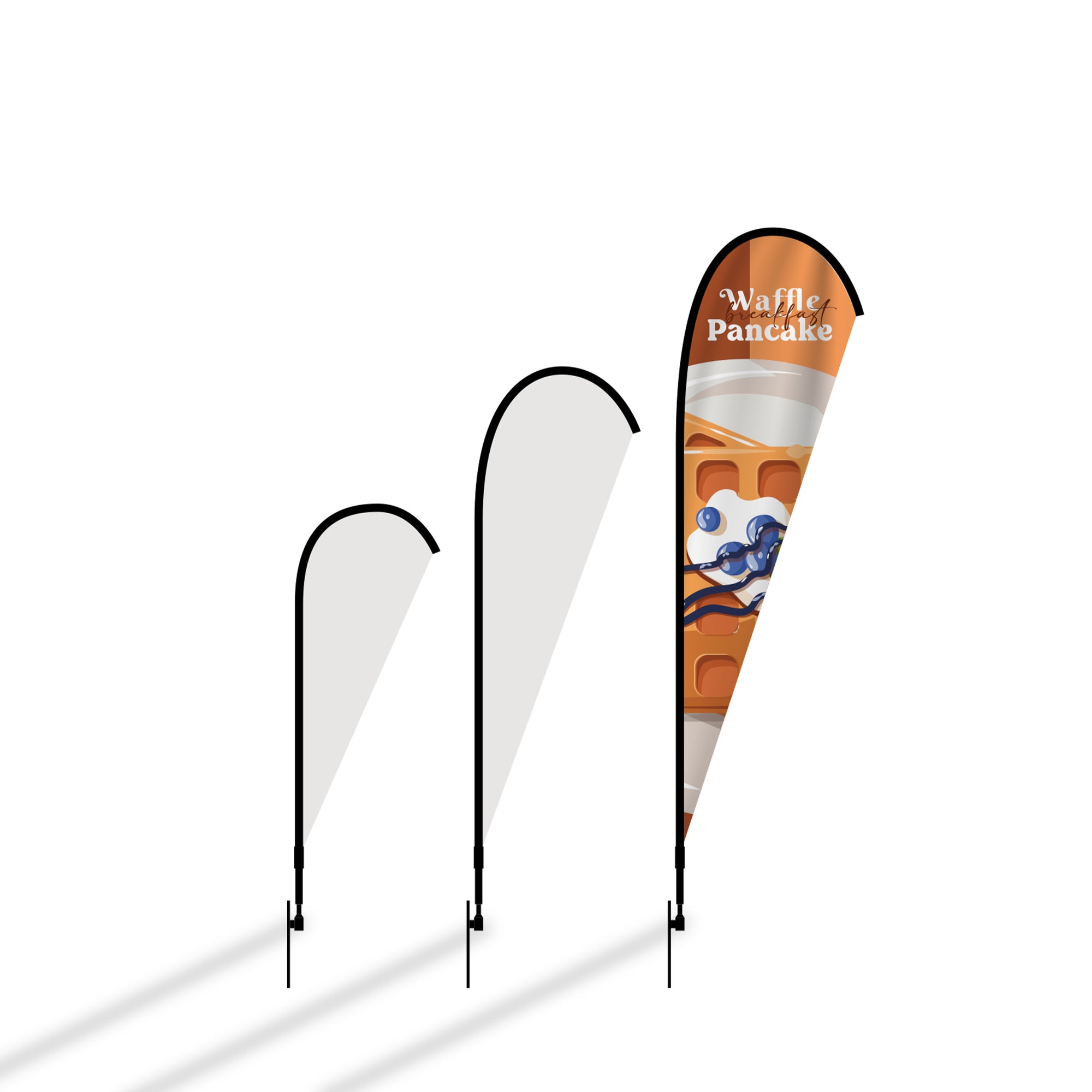 15' Teardrop Flag Kit w/ Poles, Ground Stake and Carry Case