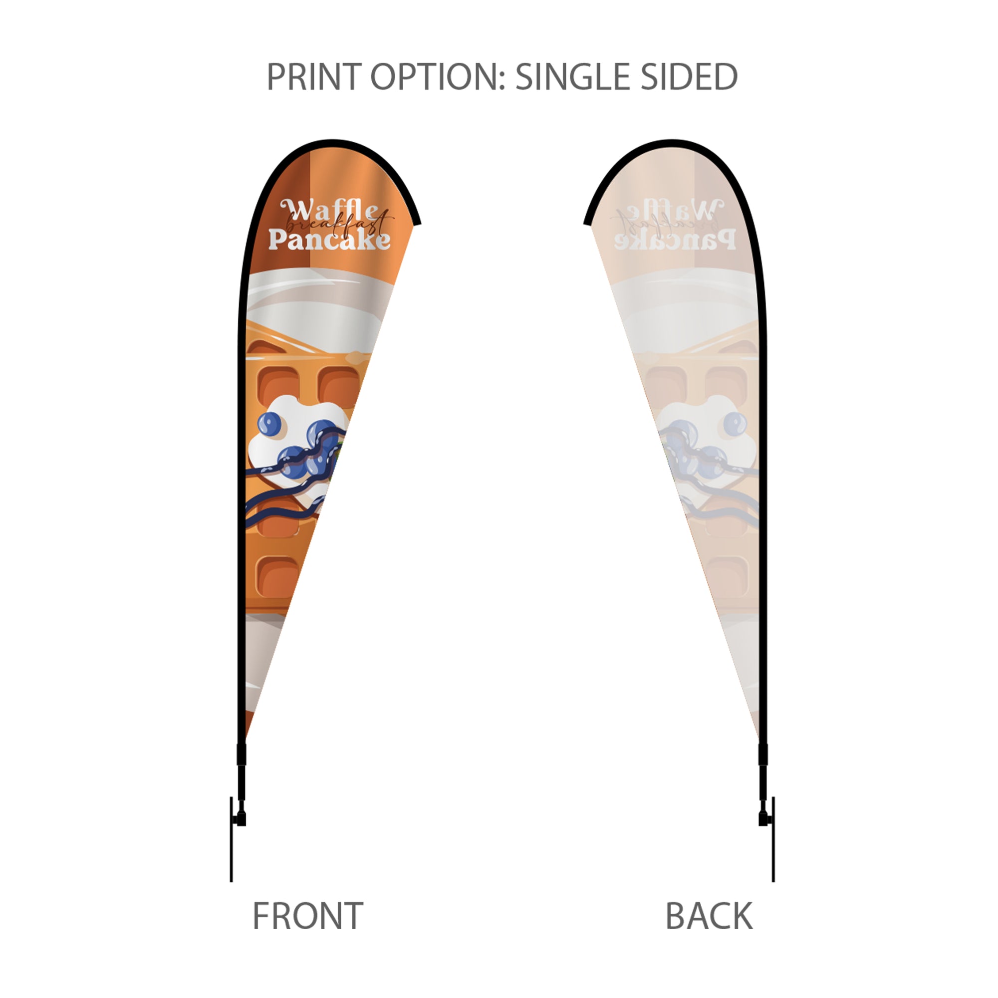 15' Teardrop Flag Kit w/ Poles, Ground Stake and Carry Case