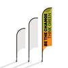 15' Feathered Flag Kit w/ Double Sided Imprint, Poles, Ground Stake and Carry Case