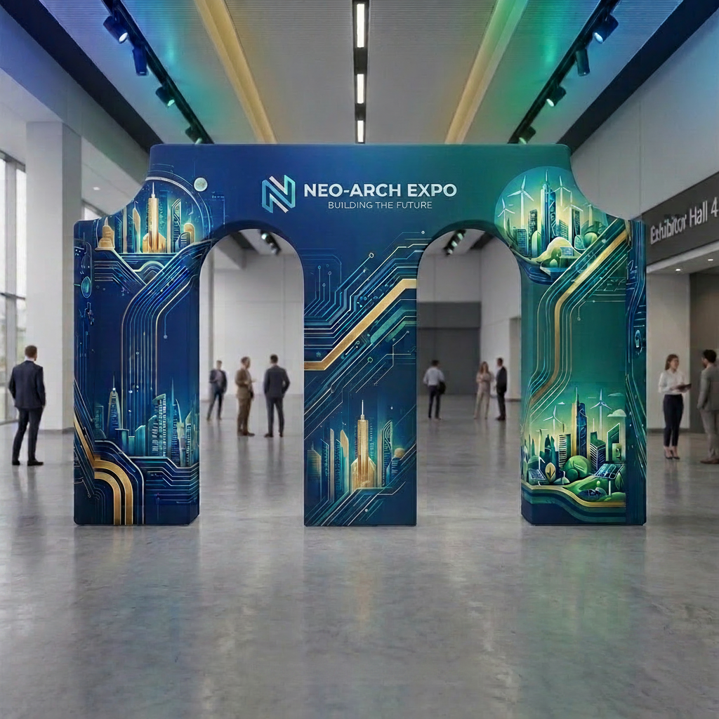 15' Double Door 3D Arch Display