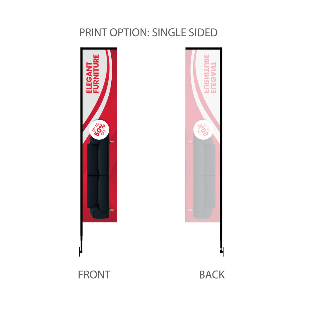 15’ Rectangular Feathered Flag Kit