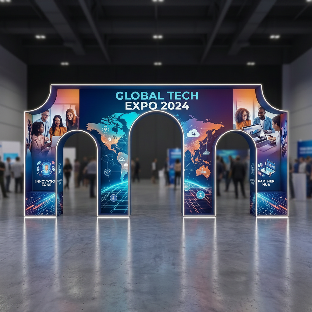 20' Triple Door 3D Arch Display