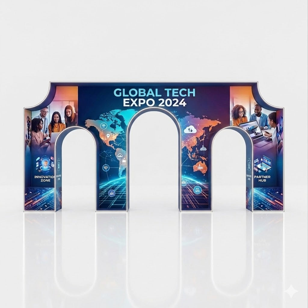 20' Triple Door 3D Arch Display