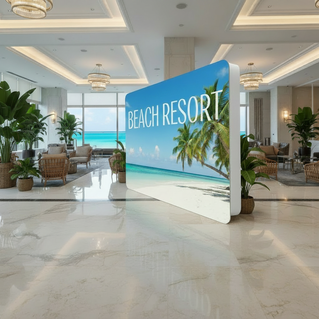 10' HassleFree™  3D Straight Display (Round Corners)