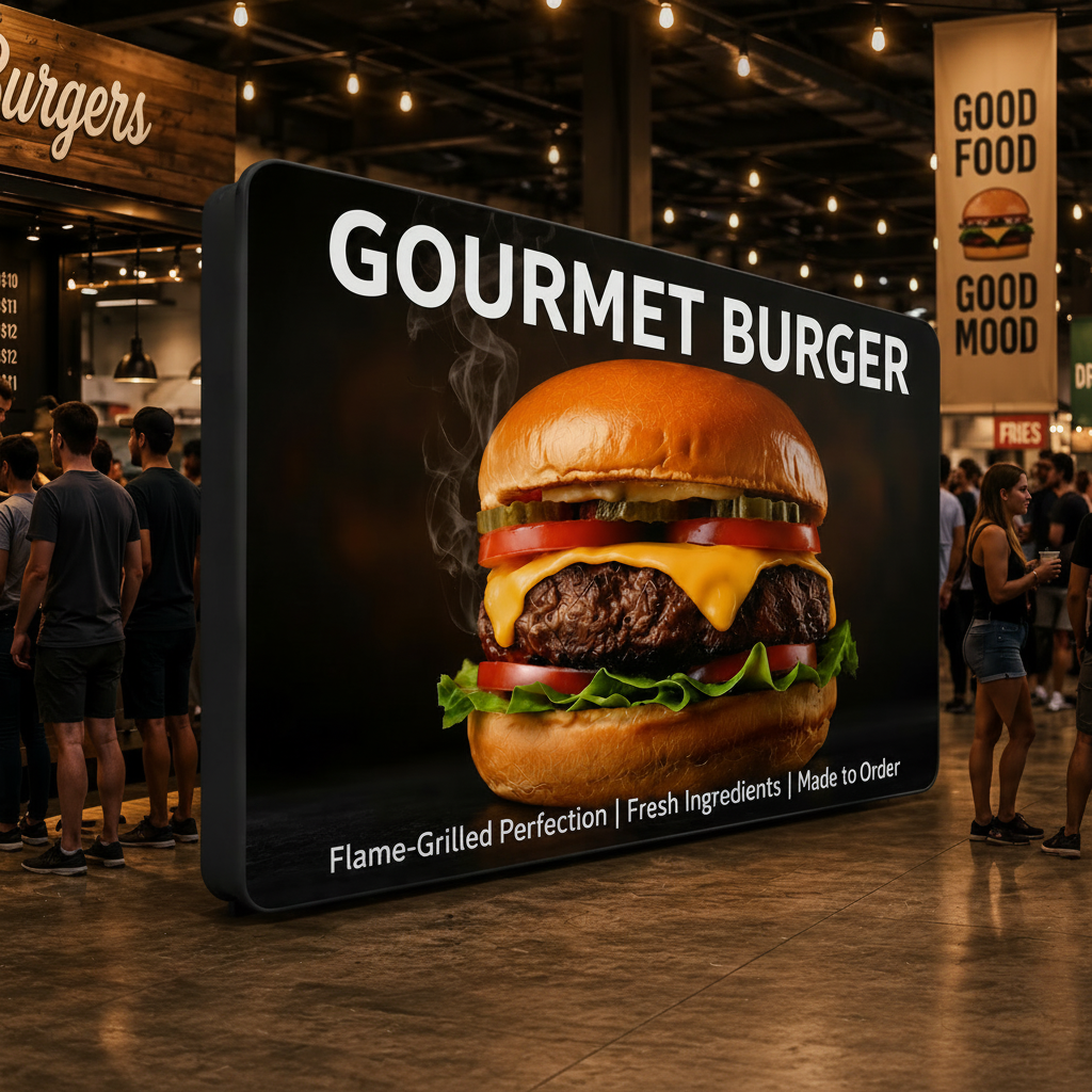 15' HassleFree™  3D Straight Display (Round Corners)