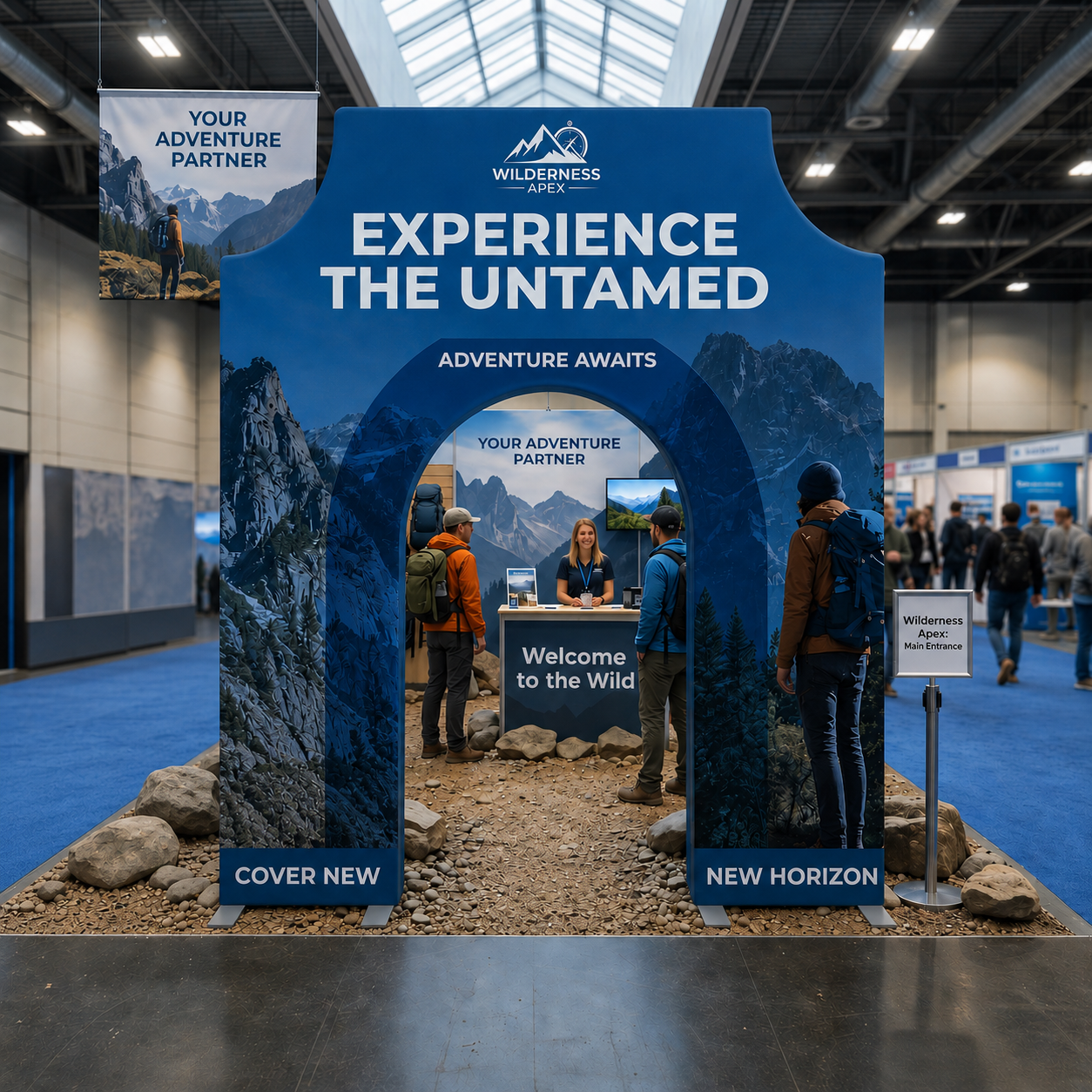 8' Single Door 3D Arch Display