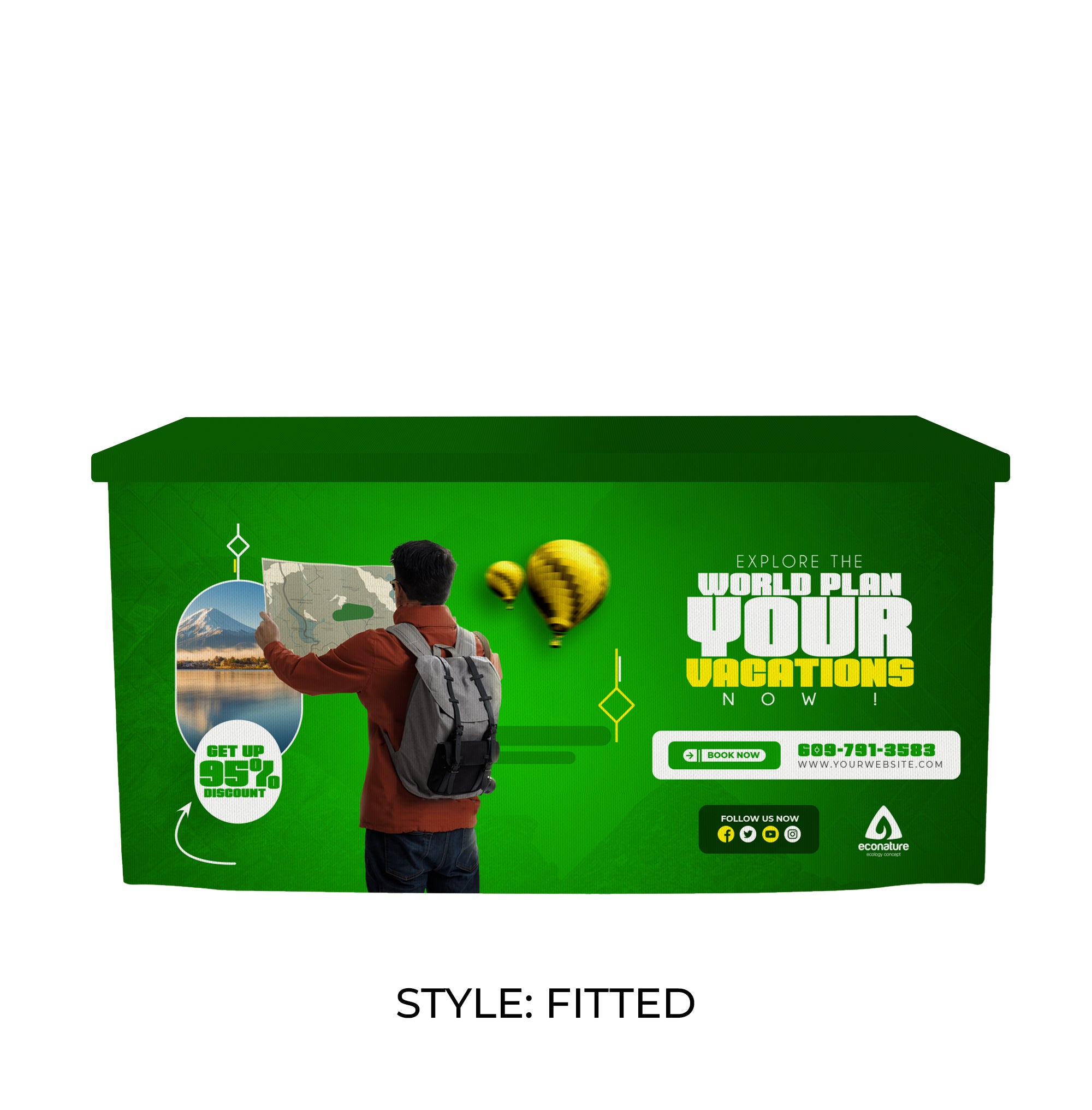 4’ RPET Table Cover FITTED