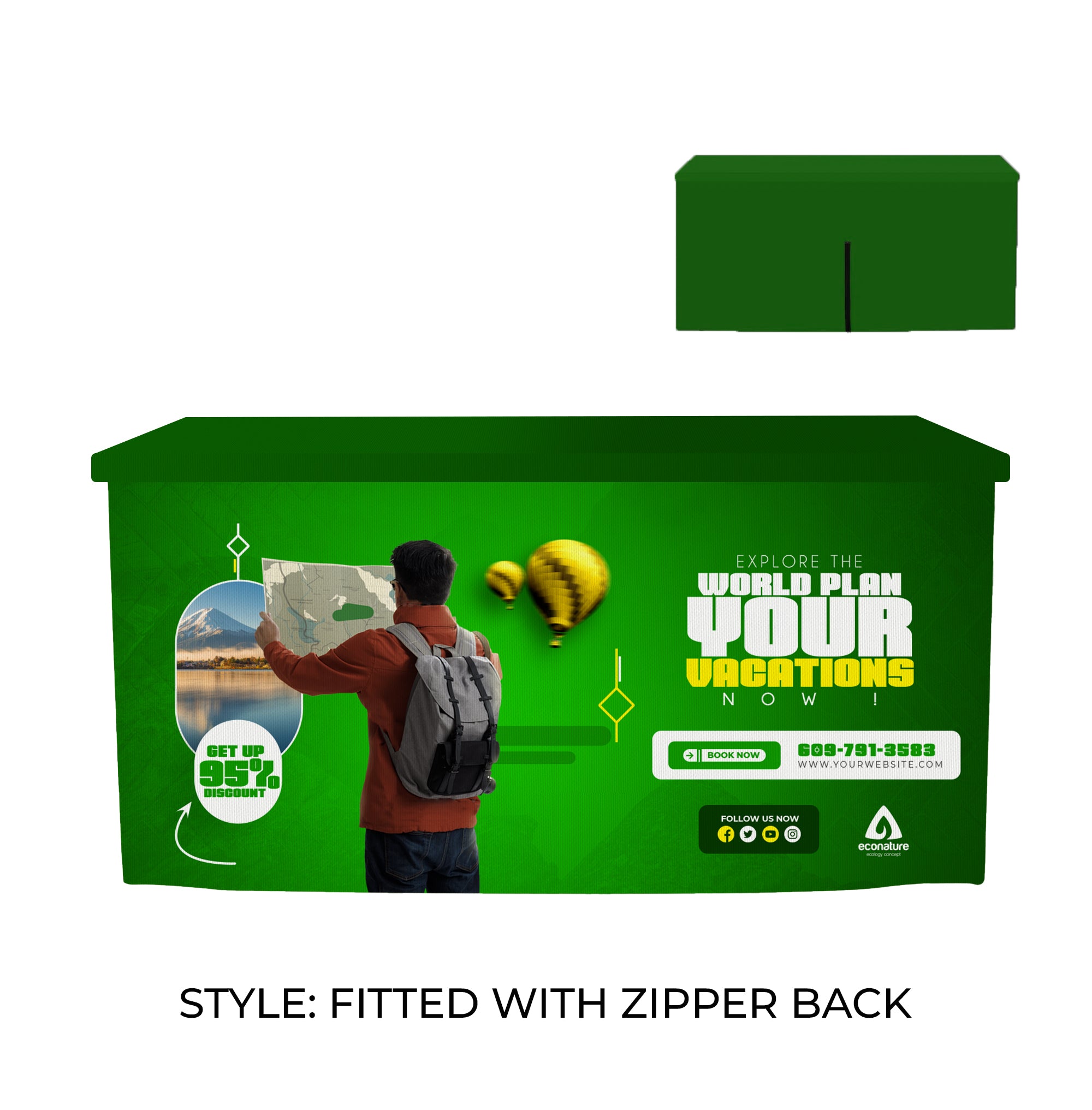 4’ RPET Table Cover FITTED