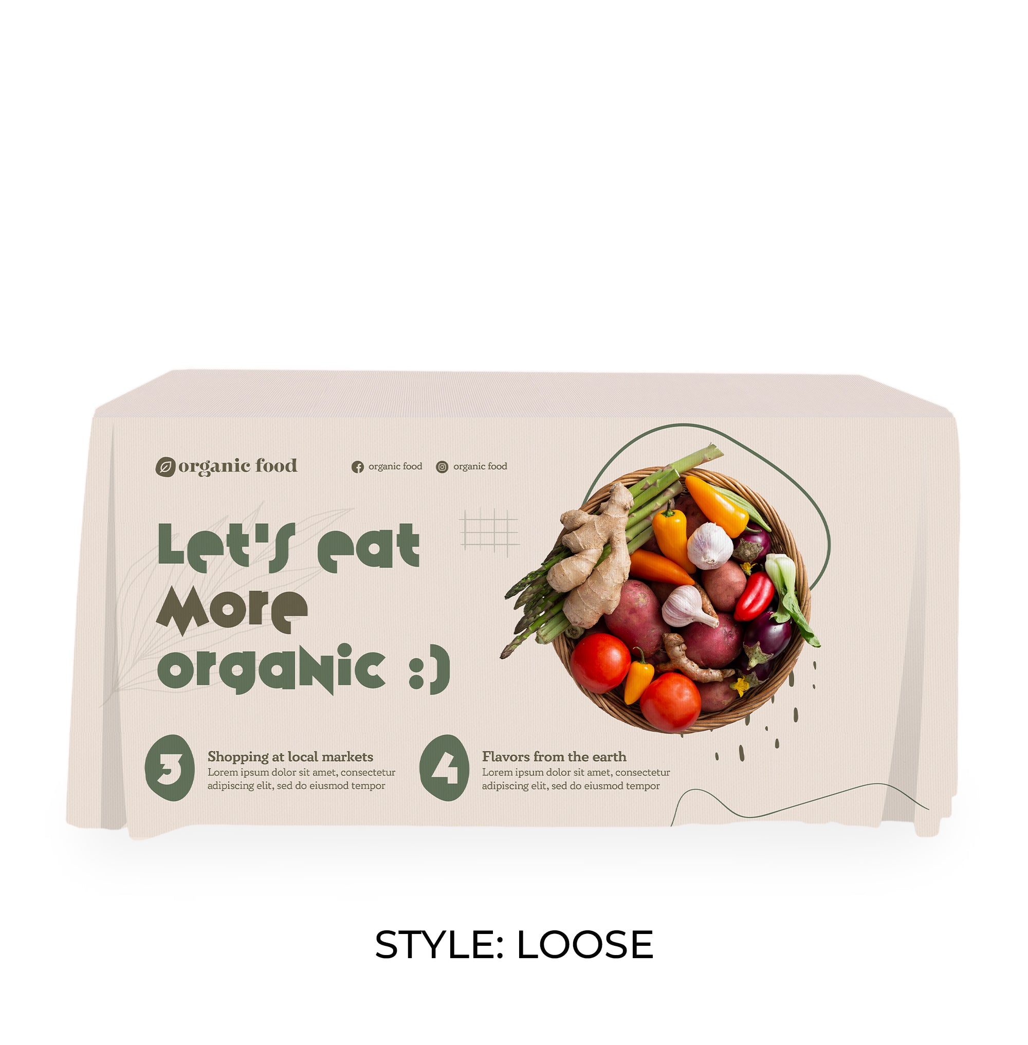 4’ RPET Table Cover LOOSE