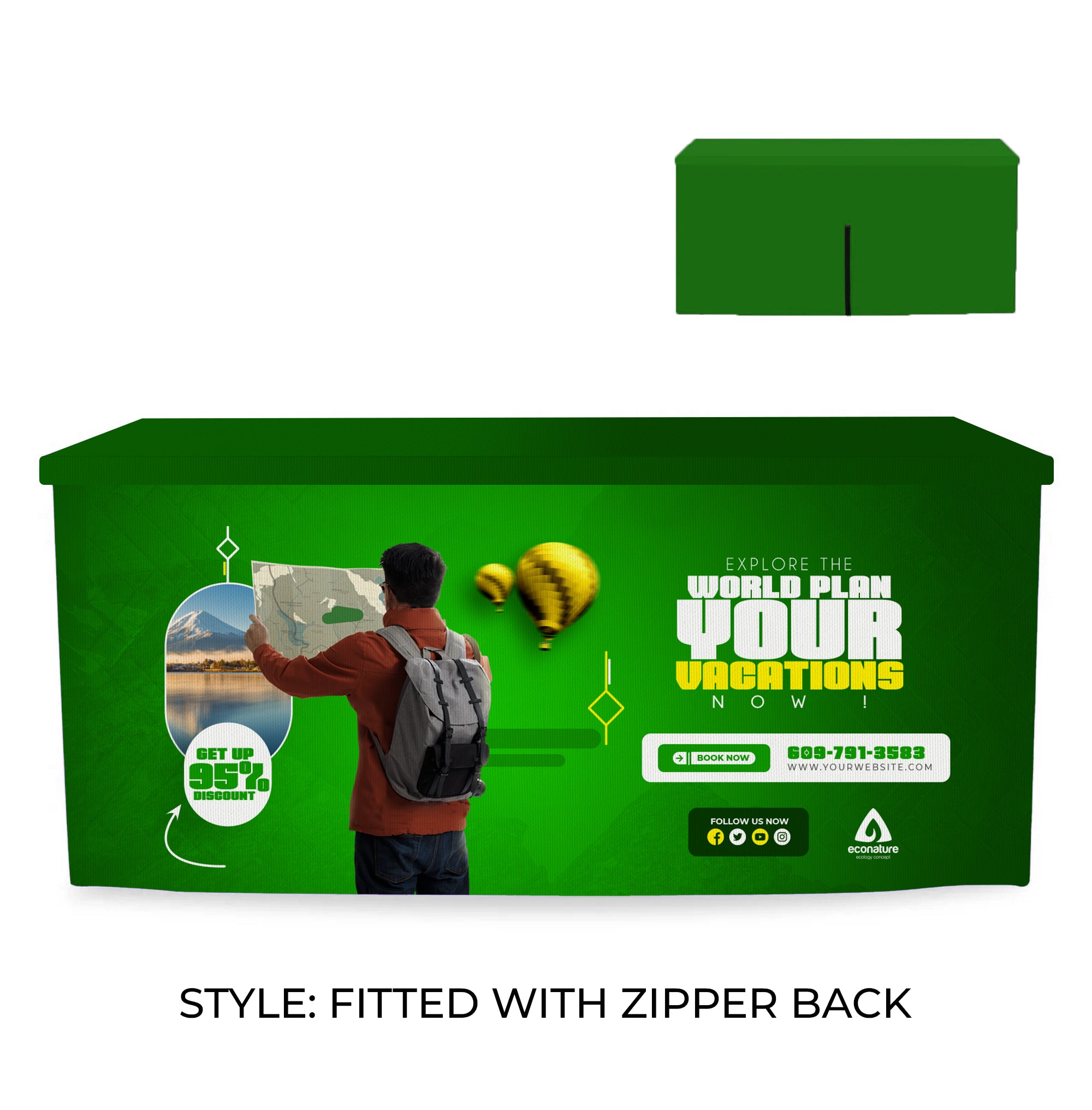 6’ RPET Table Cover FITTED