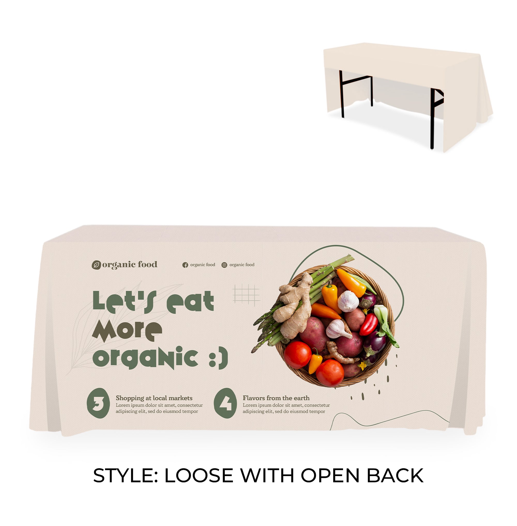 6’ RPET Table Cover LOOSE