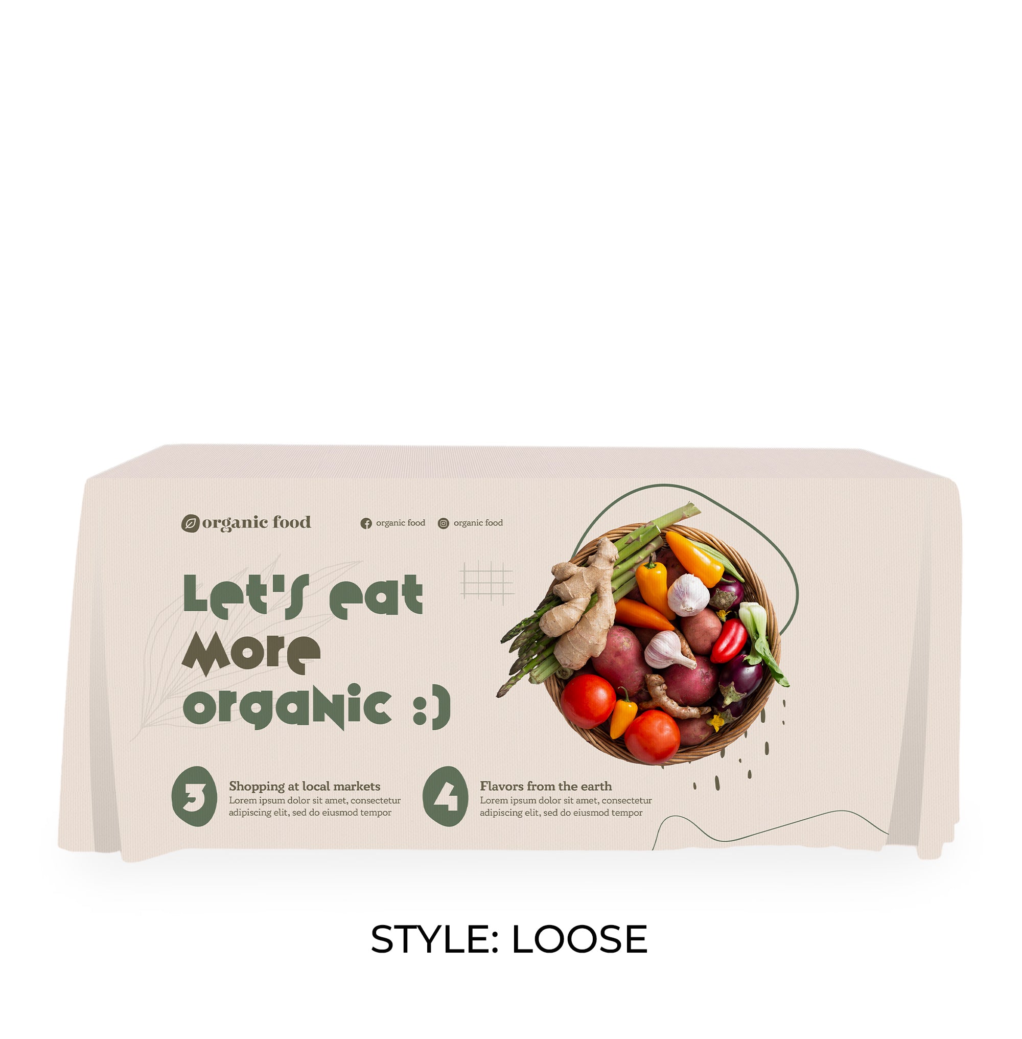 6’ RPET Table Cover LOOSE