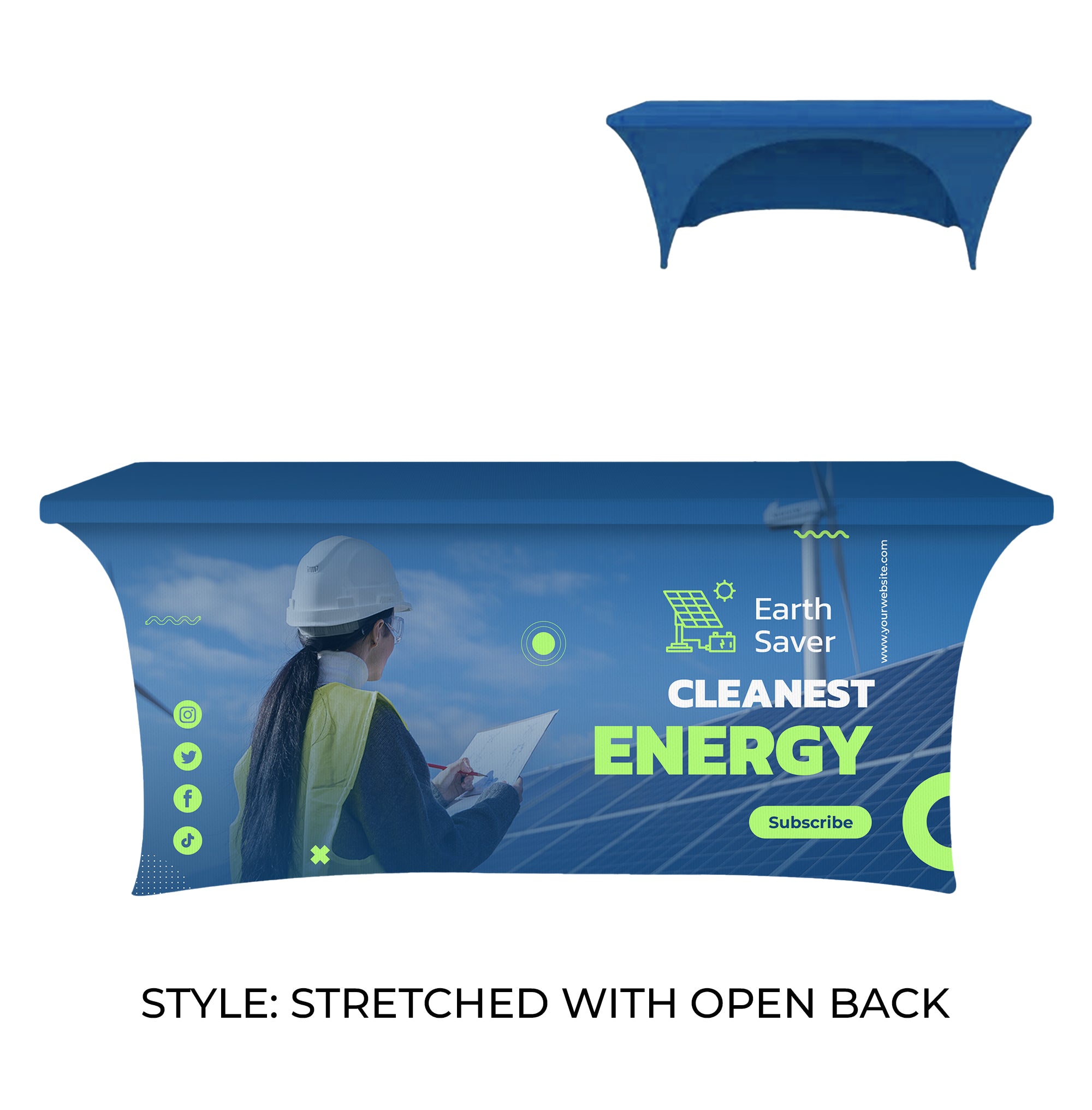 6’ RPET Table Cover STRETCHED