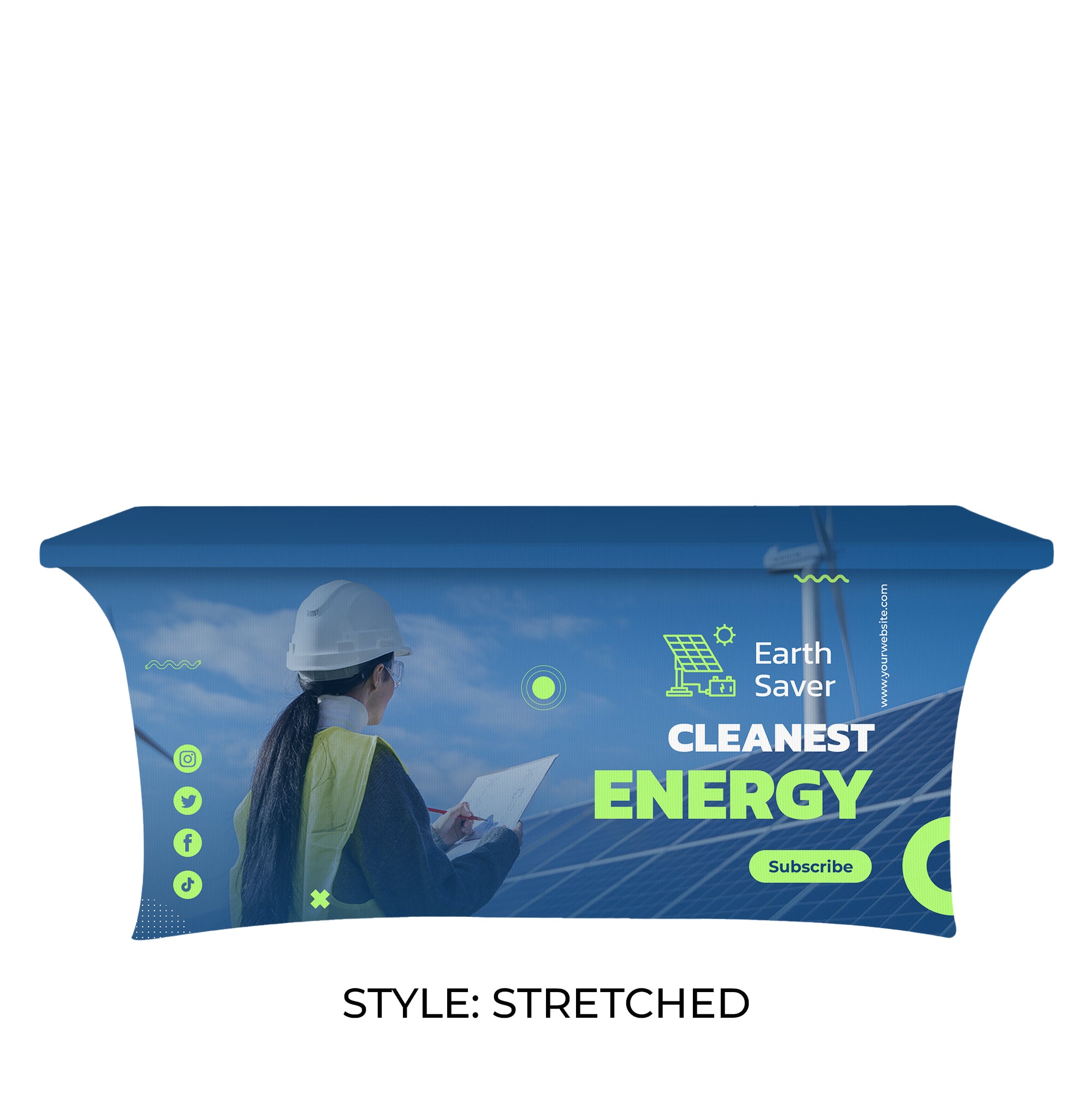 6’ RPET Table Cover STRETCHED