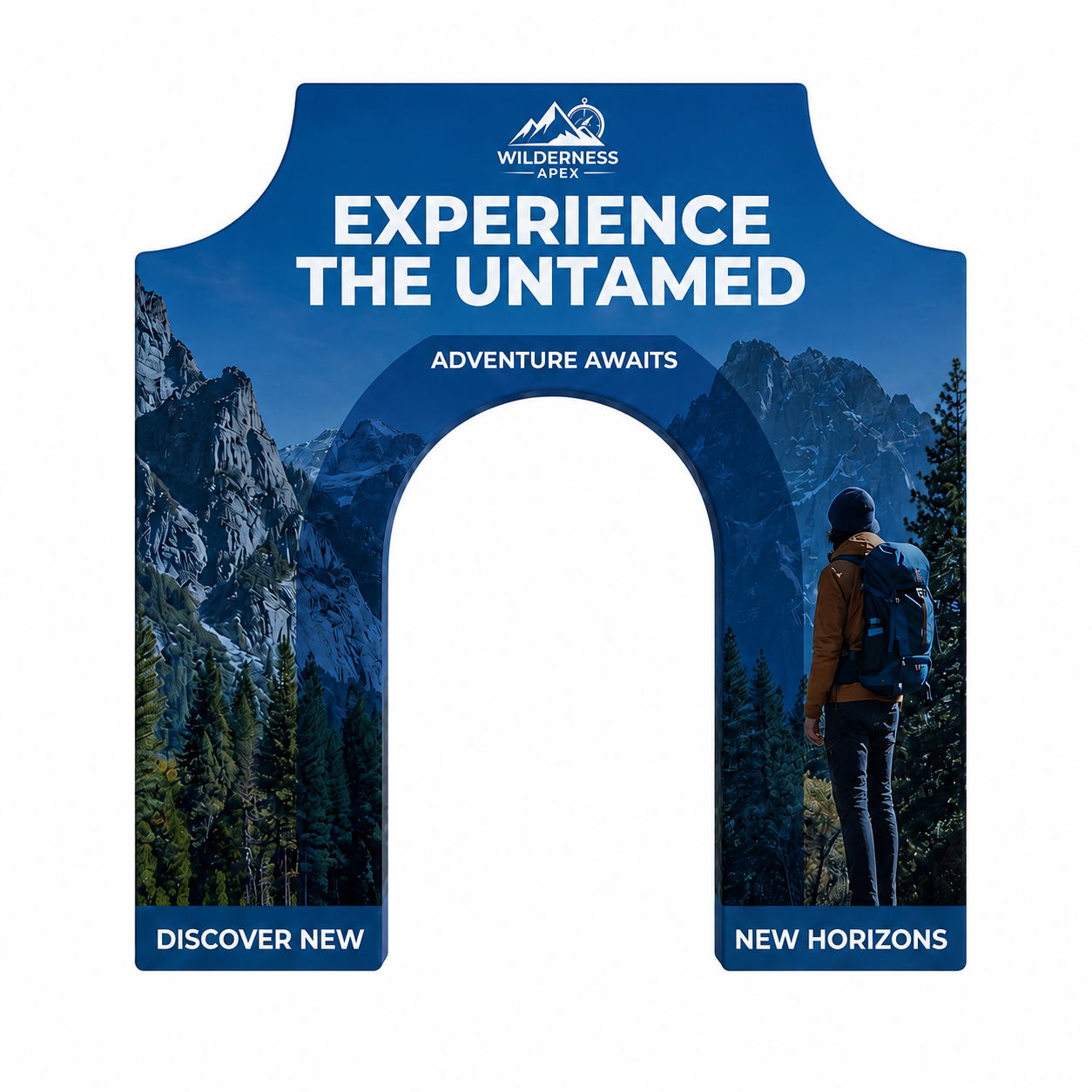 8' Single Door 3D Arch Display