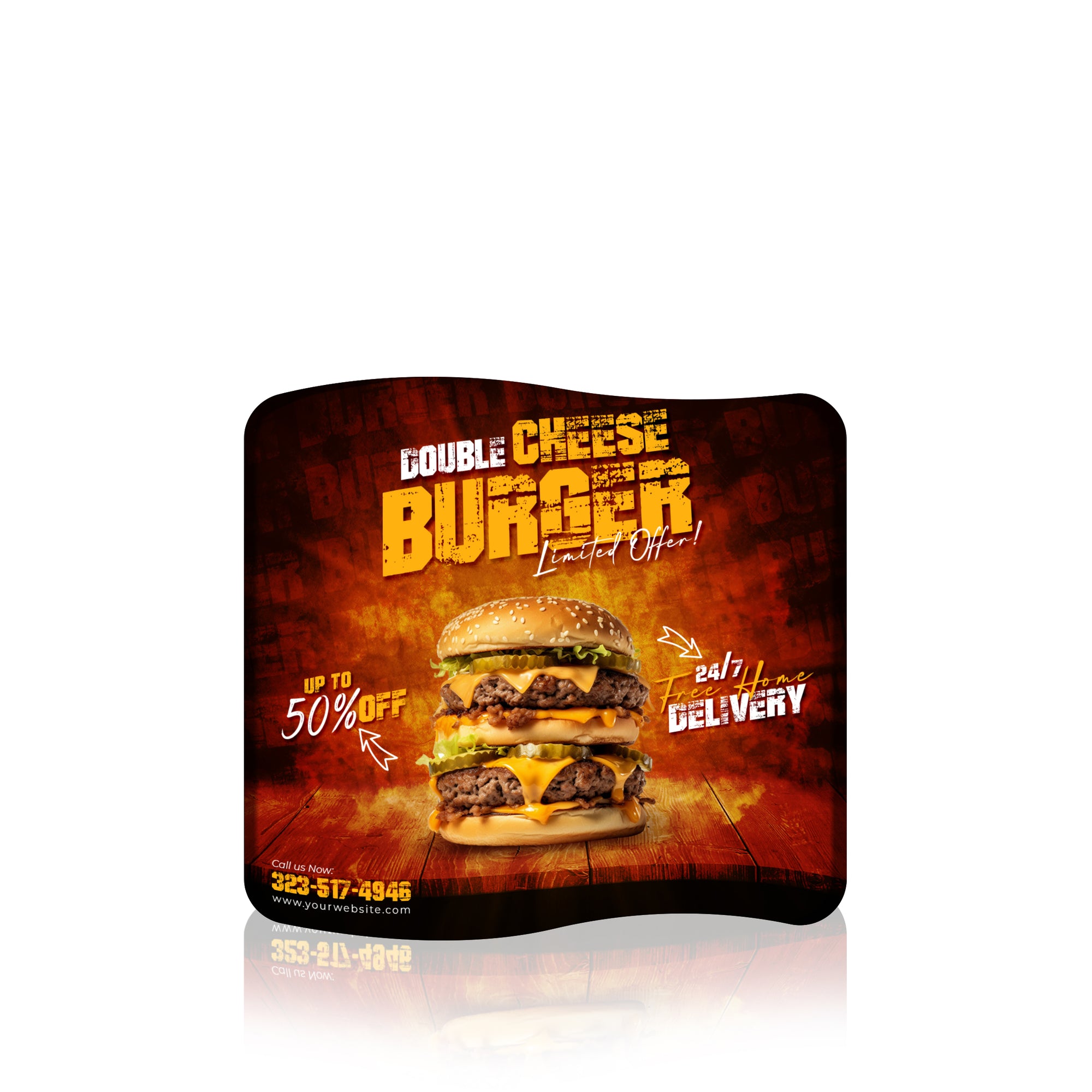 8' S-Shaped Tension Fabric Backdrop Display