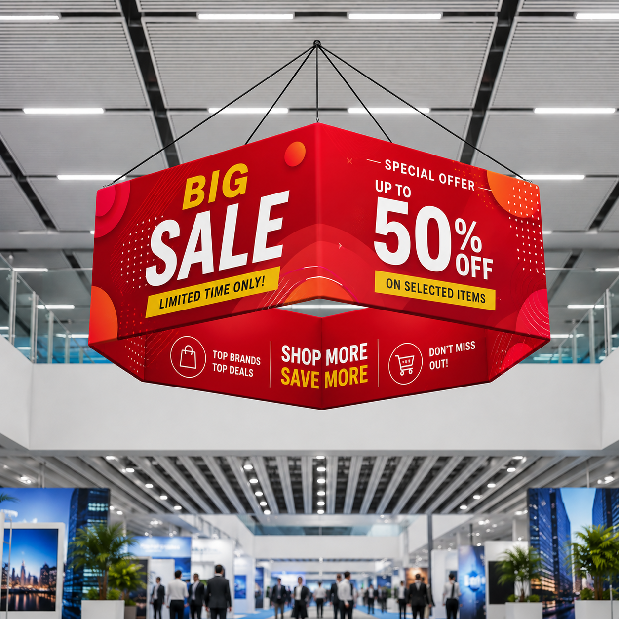 8' Hexagon Hanging Sign