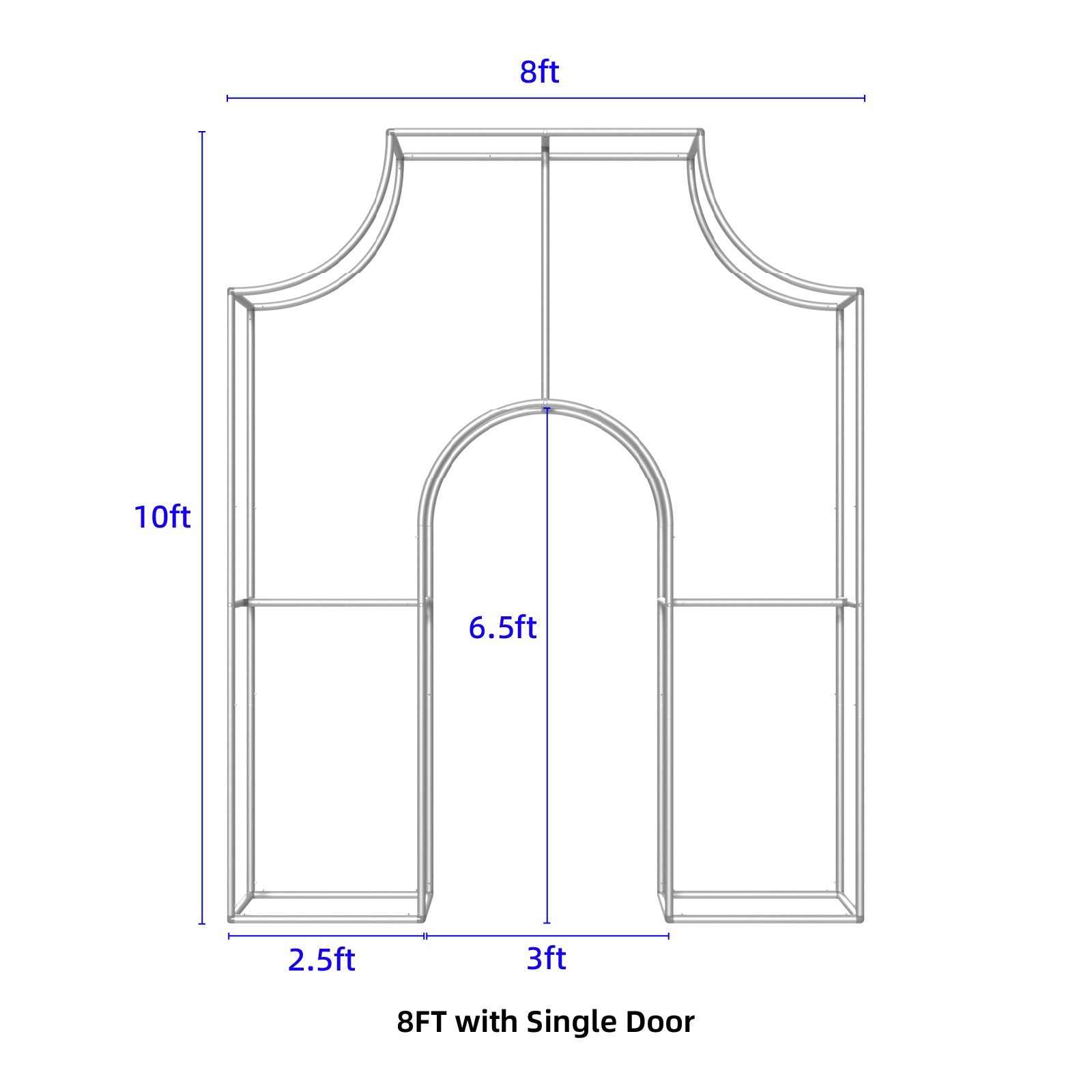 8' Single Door 3D Arch Display