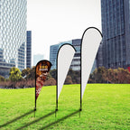 8' Teardrop Flag Kit w/ Poles, Ground Stake and Carry Case