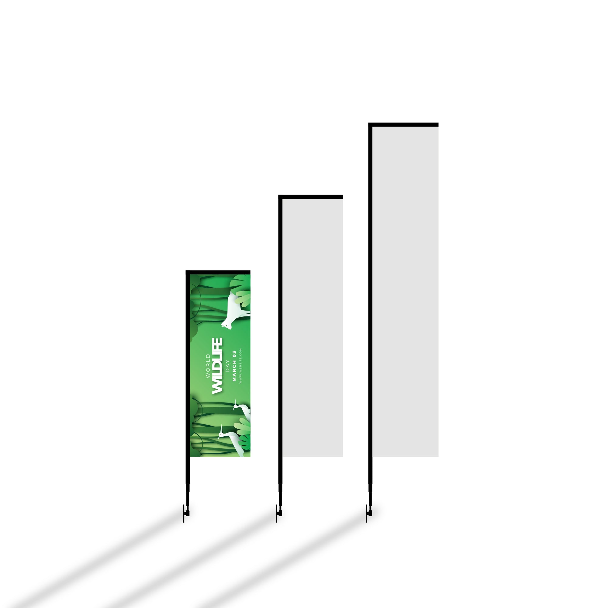 8’ Rectangular Feathered Flag Kit