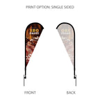 8' Teardrop Flag Kit w/ Poles, Ground Stake and Carry Case