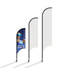 8' Feathered Flag Kit w/ Double Sided Imprint, Poles, Ground Stake and Carry Case