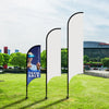 8' Feathered Flag Kit w/ Double Sided Imprint, Poles, Ground Stake and Carry Case