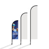 8' Feathered Flag Kit w/ Double Sided Imprint, Poles, Ground Stake and Carry Case