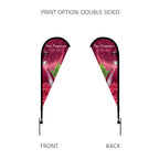 8' Teardrop Flag Kit w/ Double Sided Imprint, Poles, Ground Stake and Carry Case