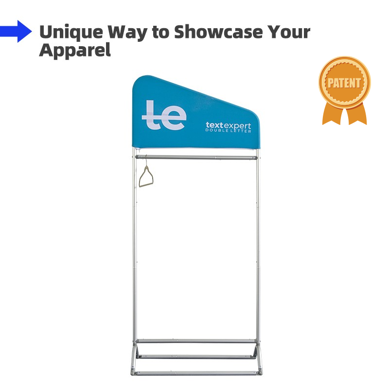Angled Apparel Display - 3.3' x 7.5'