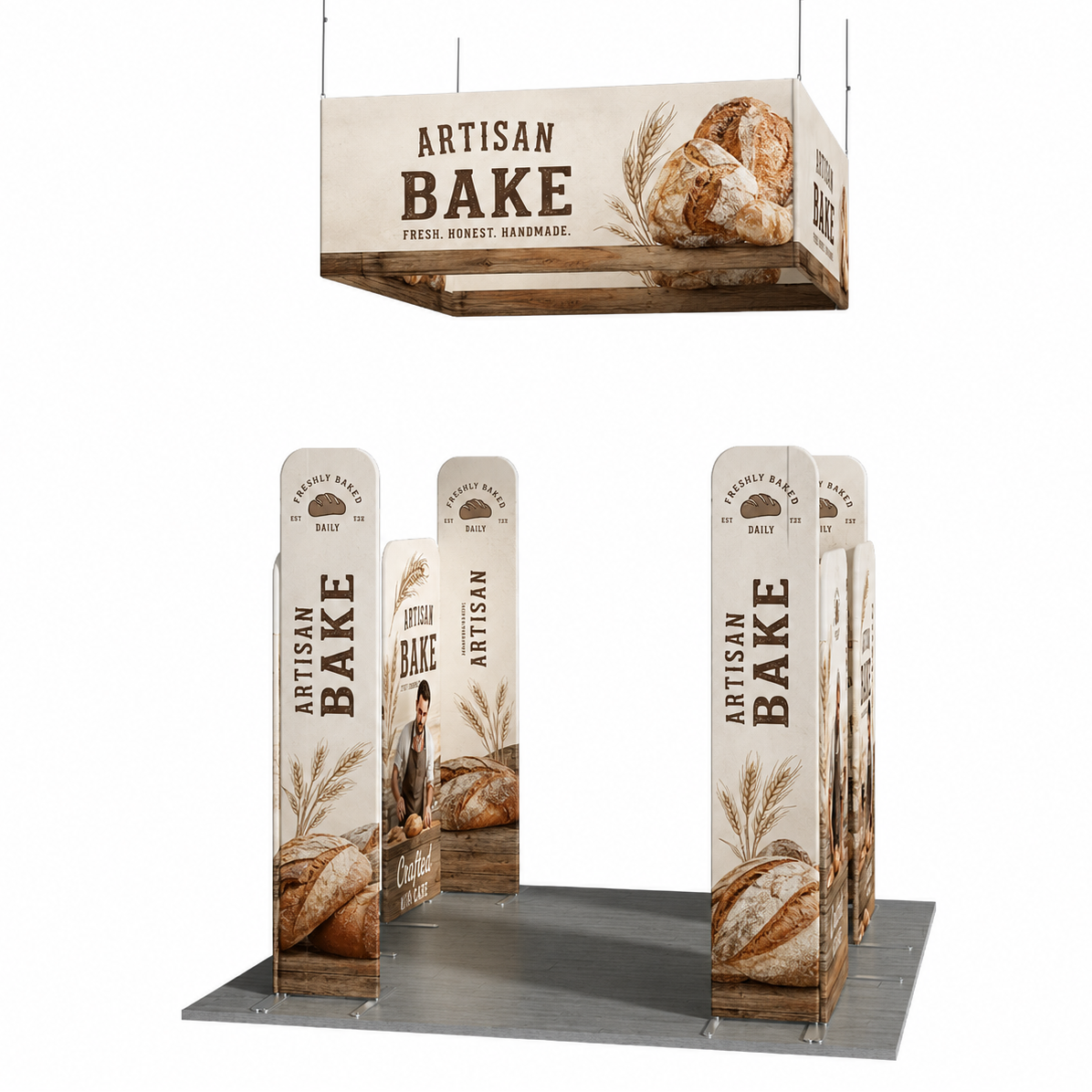 10x10ft Trade Show Display Kit - Version B4