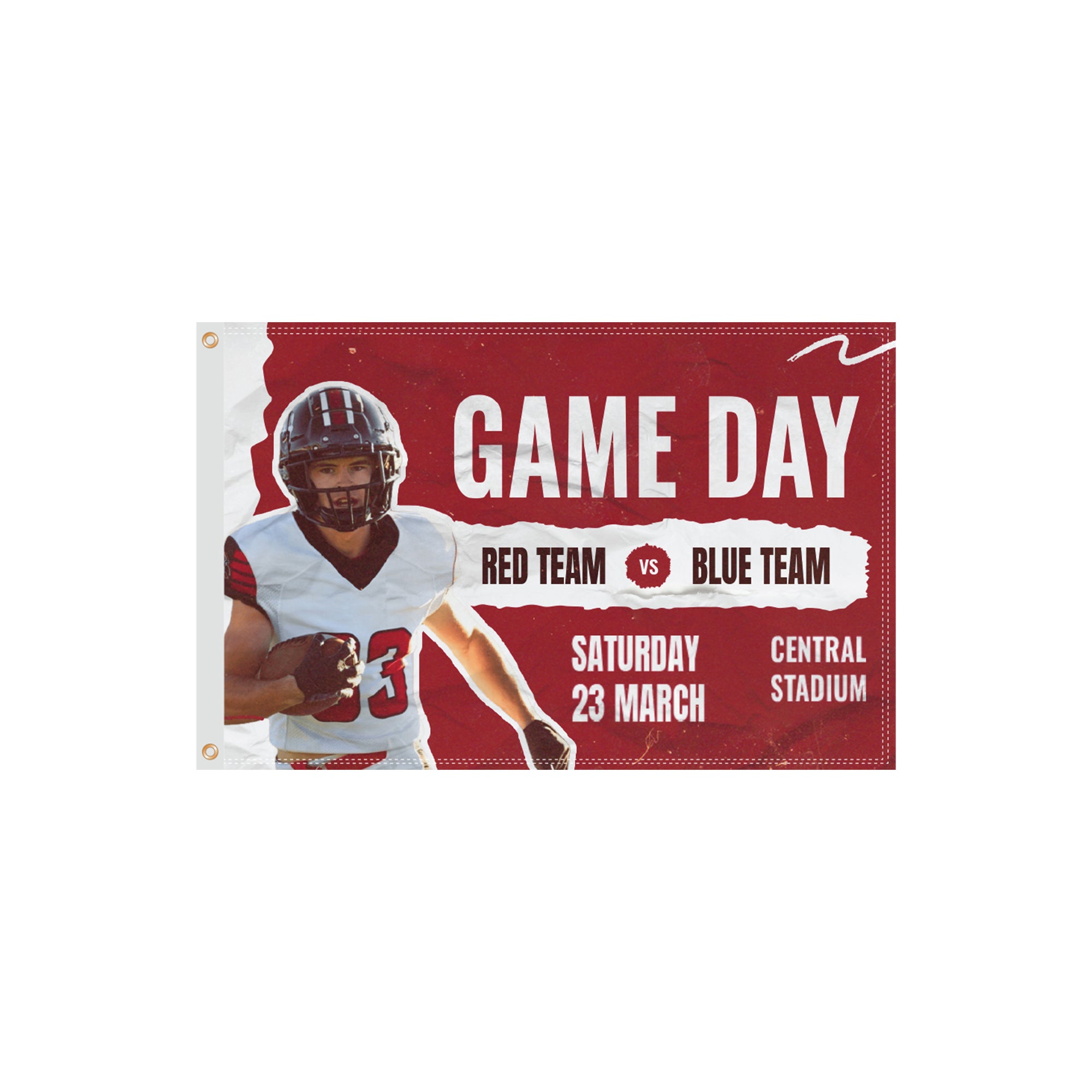 Custom Header Flags 2’ x 3’