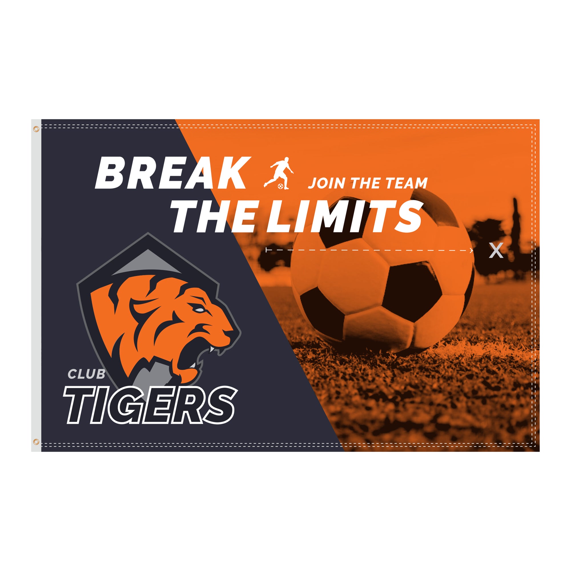 Custom Header Flags 4’ x 6’